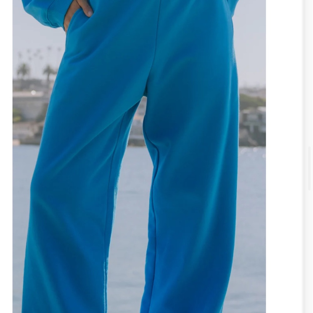 Daily Drills fleece wide leg sweatpants in Tide XS/S